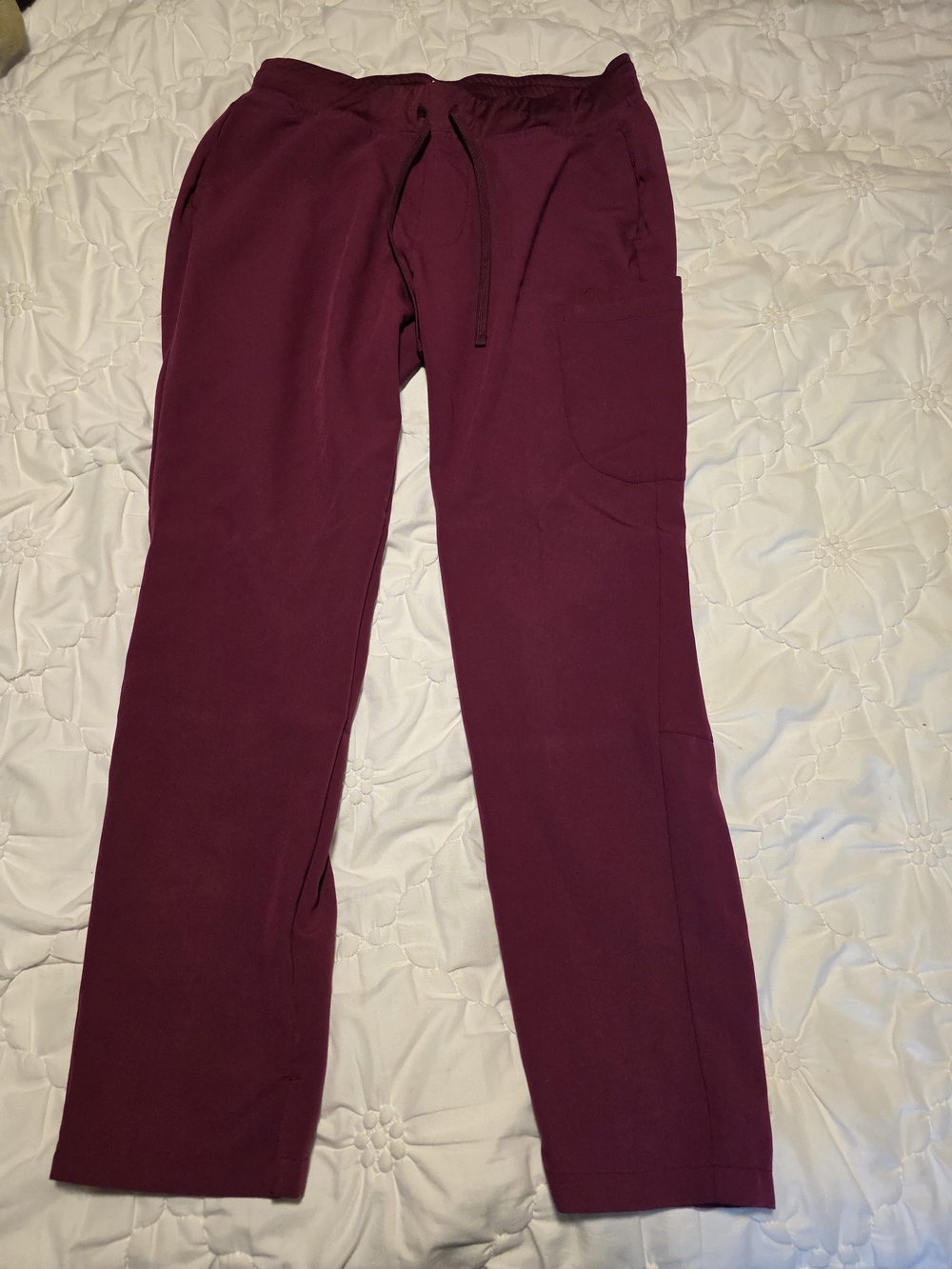 Womens Burgundy Scrub Set